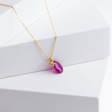 Load image into Gallery viewer, Ruby smiley necklace