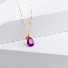 Load image into Gallery viewer, Ruby smiley necklace