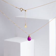 Load image into Gallery viewer, Ruby smiley necklace