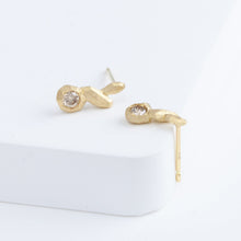 Load image into Gallery viewer, Whisper light brown diamond stud