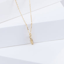 Load image into Gallery viewer, Leaf one-of-a-kind pear champagne diamond necklace