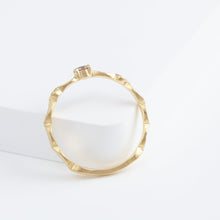 Load image into Gallery viewer, Bloom ring with one-of-a-kind champagne diamond