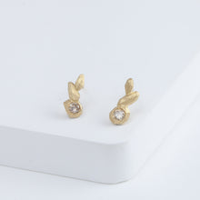 Load image into Gallery viewer, Whisper light brown diamond stud