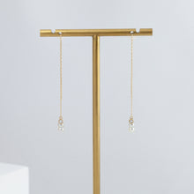 Load image into Gallery viewer, Baby Akoya pearl twin pearl diamond drop earrings