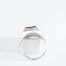 Load image into Gallery viewer, Mini rock crystal smoky quartz ring - silver
