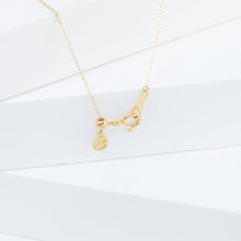 Load image into Gallery viewer, Blue topaz briolette smiley necklace