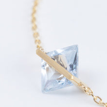 Load image into Gallery viewer, Band one-of-a-kind square aquamarine bracelet