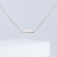Load image into Gallery viewer, Band one-of-a-kind platinum Australian opal necklace