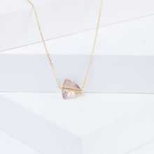 Load image into Gallery viewer, Band one-of-a-kind trillion cut rutilated quartz necklace