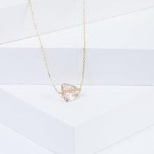 Load image into Gallery viewer, Band one-of-a-kind trillion cut rutilated quartz necklace