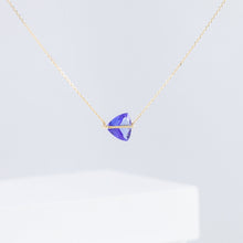Load image into Gallery viewer, Band one-of-a-kind trillion cut tanzanite necklace