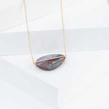 Load image into Gallery viewer, Band one-of-a-kind boulder opal necklace (No. 3994)