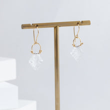 Load image into Gallery viewer, Carved crystal drop earrings