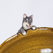 Load image into Gallery viewer, Yukurite - Ceramic bowl with Black Shiba