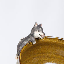 Load image into Gallery viewer, Yukurite - Ceramic bowl with Black Shiba