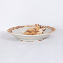Load image into Gallery viewer, Yukurite - Ceramic small plate with chilling Shiba
