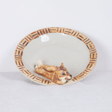 Load image into Gallery viewer, Yukurite - Ceramic small plate with chilling Shiba