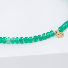 Load image into Gallery viewer, Smiley green onyx beads bracelet