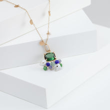Load image into Gallery viewer, Fairy green tourmaline and mixed stone pendant