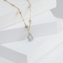 Load image into Gallery viewer, Aquamarine pear drop pendant