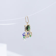 Load image into Gallery viewer, Fairy green tourmaline and mixed stone pendant