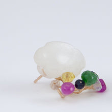 Load image into Gallery viewer, Fairy cloud moonstone and mixed stone earrings
