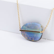 Load image into Gallery viewer, Band one-of-a-kind boulder opal necklace B