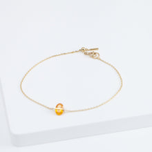 Load image into Gallery viewer, Band one-of-a-kind oval mandarin garnet bracelet