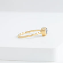 Load image into Gallery viewer, OOAK Half Moon salt and pepper diamond ring