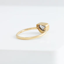 Load image into Gallery viewer, OOAK Half Moon salt and pepper diamond ring