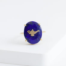 Load image into Gallery viewer, Magic lamp lapis lazuli ring