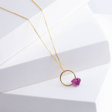 Load image into Gallery viewer, Rough stone rhodolite garnet pendant