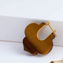 Load image into Gallery viewer, Crest tiger's eye morrocan earrings