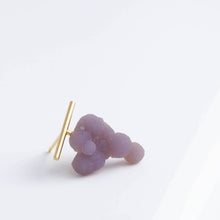 Load image into Gallery viewer, Grape Chalcedony earring
