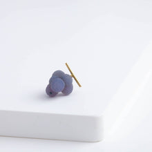 Load image into Gallery viewer, Small Grape Chalcedony earring
