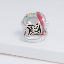 Load image into Gallery viewer, Silver piggy bank ring