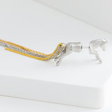 Load image into Gallery viewer, Horse through rhodium plated silver earring - Kolekto