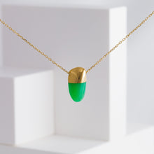 Load image into Gallery viewer, Rock chrysoprase necklace (small vertical) - Kolekto