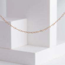 Load image into Gallery viewer, Heart chain long necklace (rose gold)