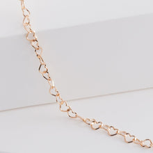 Load image into Gallery viewer, Heart chain necklace (rose gold) - Kolekto