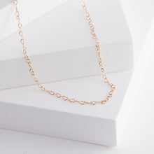 Load image into Gallery viewer, Heart chain long necklace (rose gold)