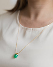 Load image into Gallery viewer, Rock chrysoprase necklace (small vertical) - Kolekto