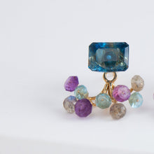 Load image into Gallery viewer, Fairy London blue topaz and mixed stones earrings
