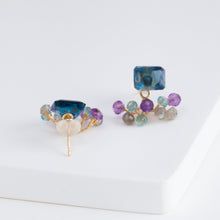 Load image into Gallery viewer, Fairy London blue topaz and mixed stones earrings
