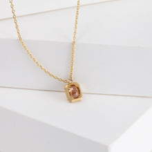 Load image into Gallery viewer, One-of-a-kind rosecut red rustic diamond octagon necklace
