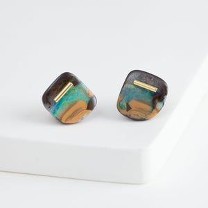 EDITIONS boulder opal small studs