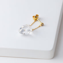 Load image into Gallery viewer, Herkimer quartz chain earrings
