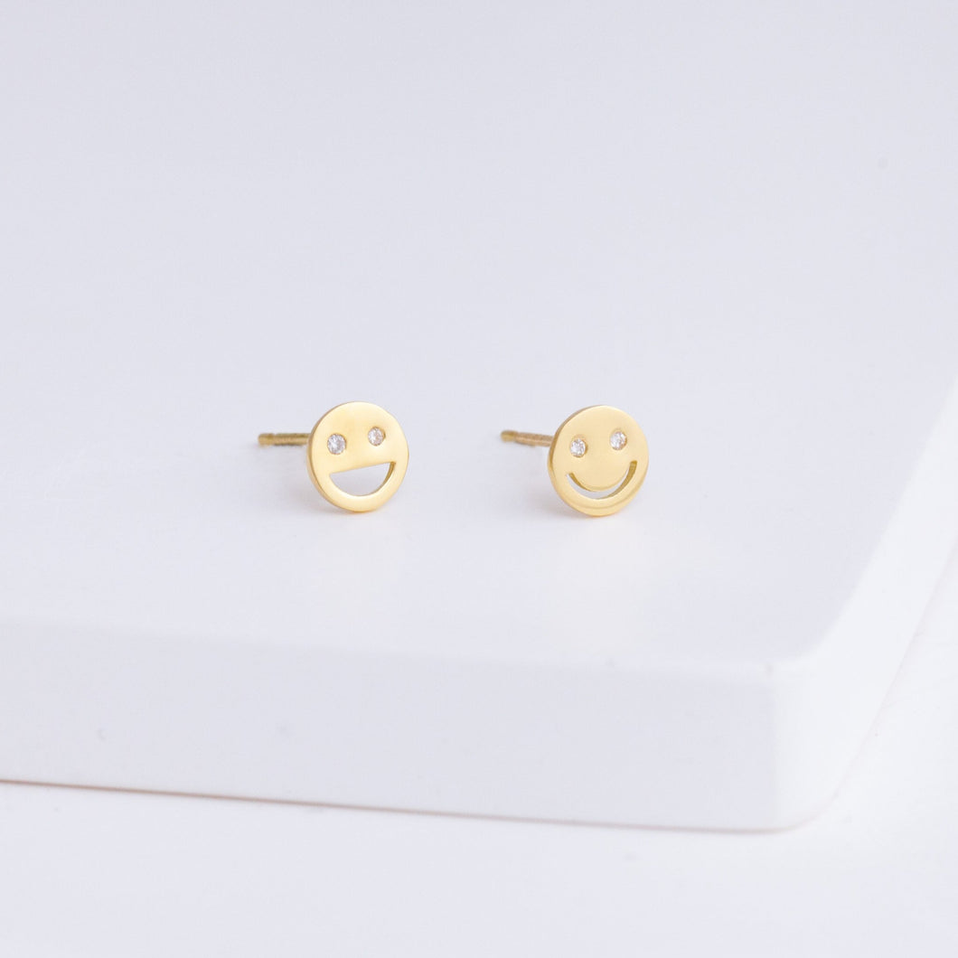 Diamond smile studs