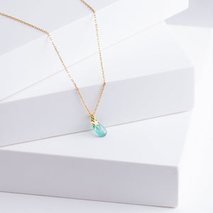 Emerald smiley necklace