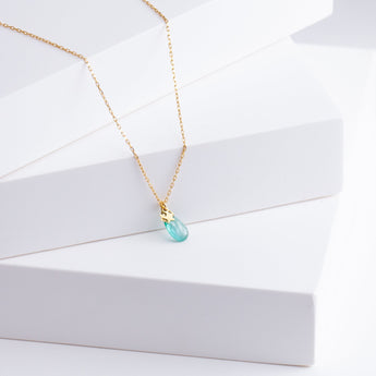 Emerald smiley necklace